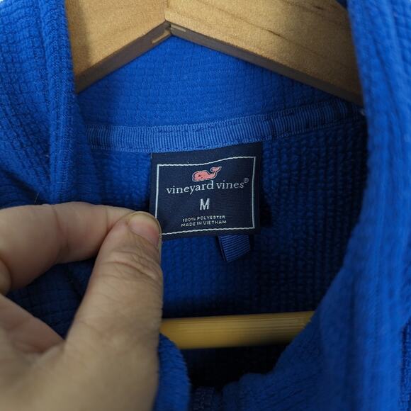 Vineyard Vines Windcrest Blue Grid Fleece Zip Up Vest Size M - Picture 7 of 8